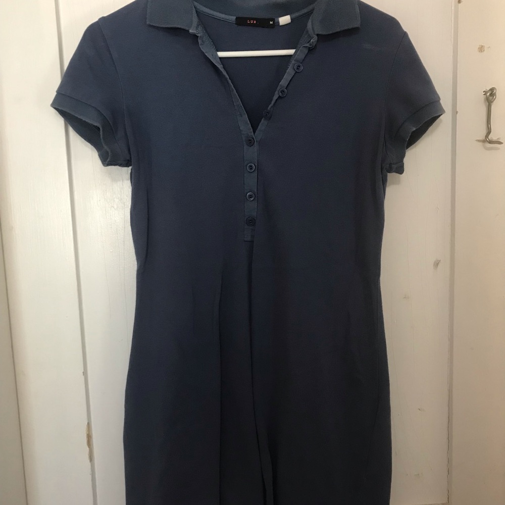 Navy blue polo dress, size M